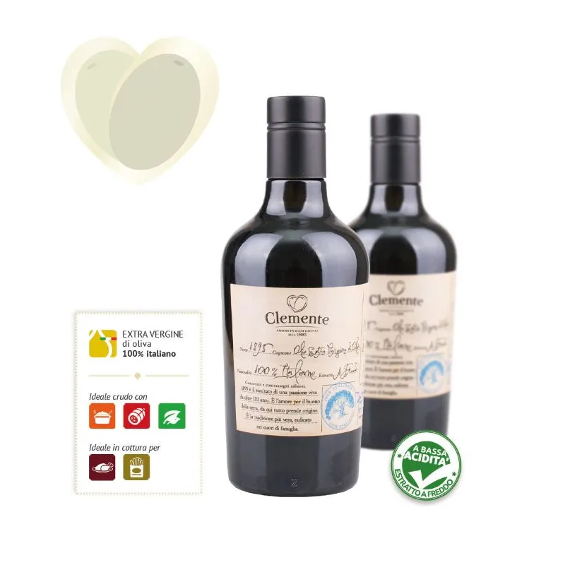 Olio extra vergine 1895 ''Clemente'' 100% italiano 500ml / Olijfolie 100% italiaans