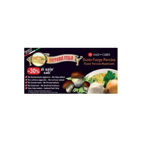 Dado Funghi Porcini 12 x 110gr ' Linea Top' / Eekhoorntjesbrood Bouillonblokje