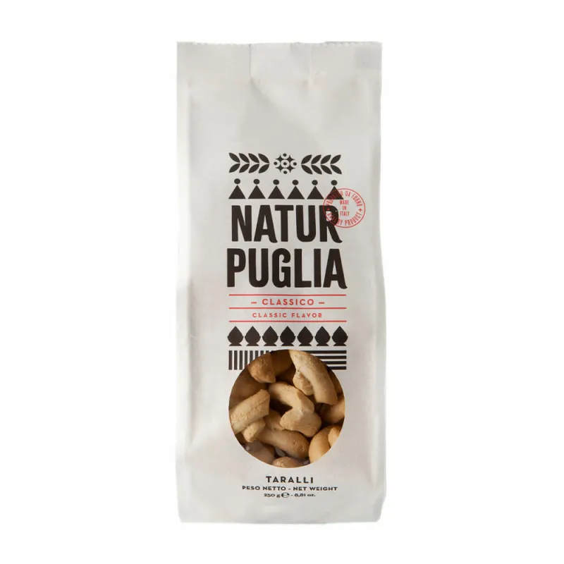 Taralli all' Olio extra vergine 12 x 250gr / Extra Virgin Olijfolie
