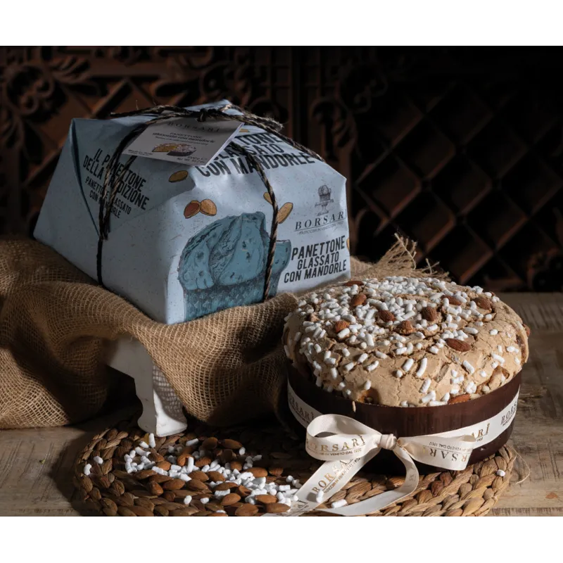 Panettone Mandorlato incartato a mano 6 x 1 kg cod. 3326