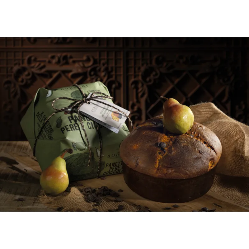 Panettone Pere e Cioccolato incartato a mano 6 x 1kg cod. 3170