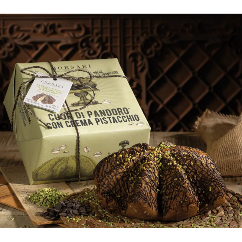 Cuor di Pandoro al Pistacchio incartato a mano 6 x 750gr cod. 2700