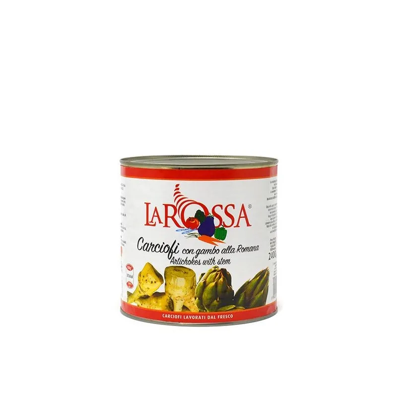Carciofi col Gambo alla Romana in olio 'La Rossa' 2600gr / Artisjokken met Stang in Olie