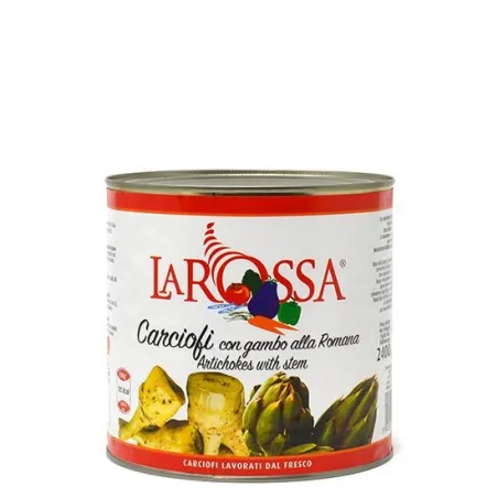 Carciofi col Gambo alla Romana in olio 'La Rossa' 2600gr / Artisjokken met Stang in Olie