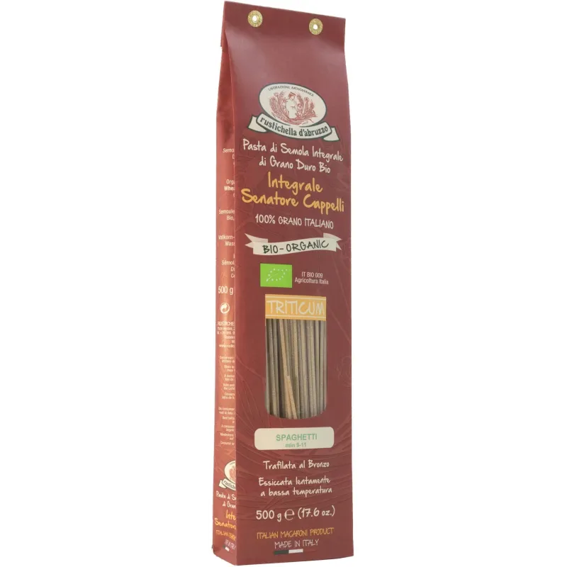 Spaghetti integrali Bio busta 500gr 'Rustichella d'Abruzzo' / Volkoren