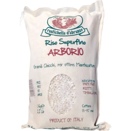 Riso Arborio sacco juta 1kg 'Rustichella d' Abruzzo'