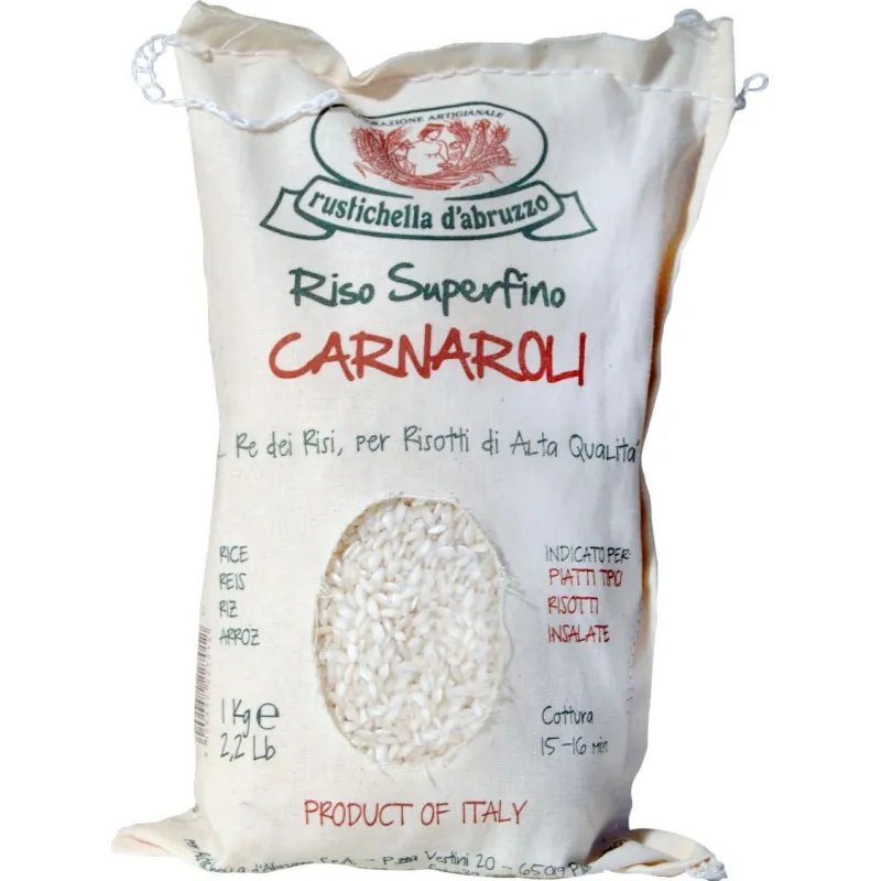 Riso carnaroli sacco juta 1kg 'Rustichella d' Abruzzo'