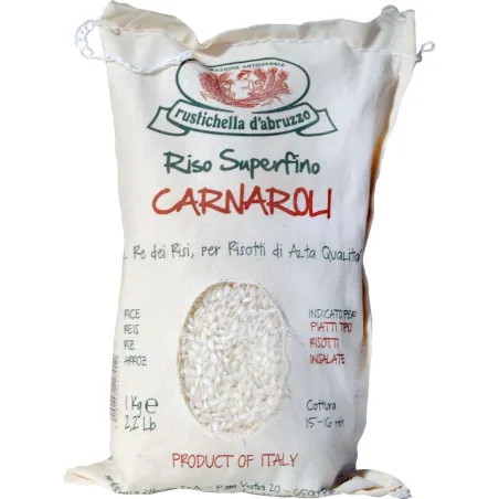 Riso carnaroli sacco juta 1kg 'Rustichella d' Abruzzo'