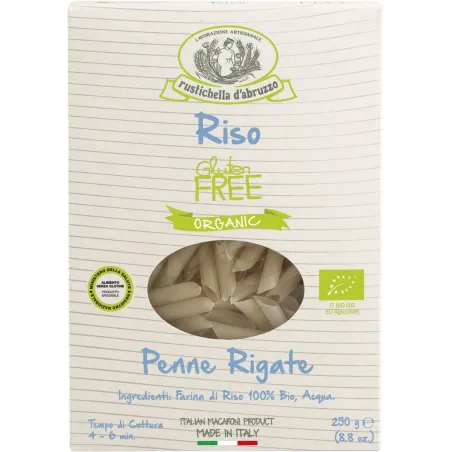 Penne Rigate Riso Integrale Bio 250 gr 'Rustichella d' Abruz